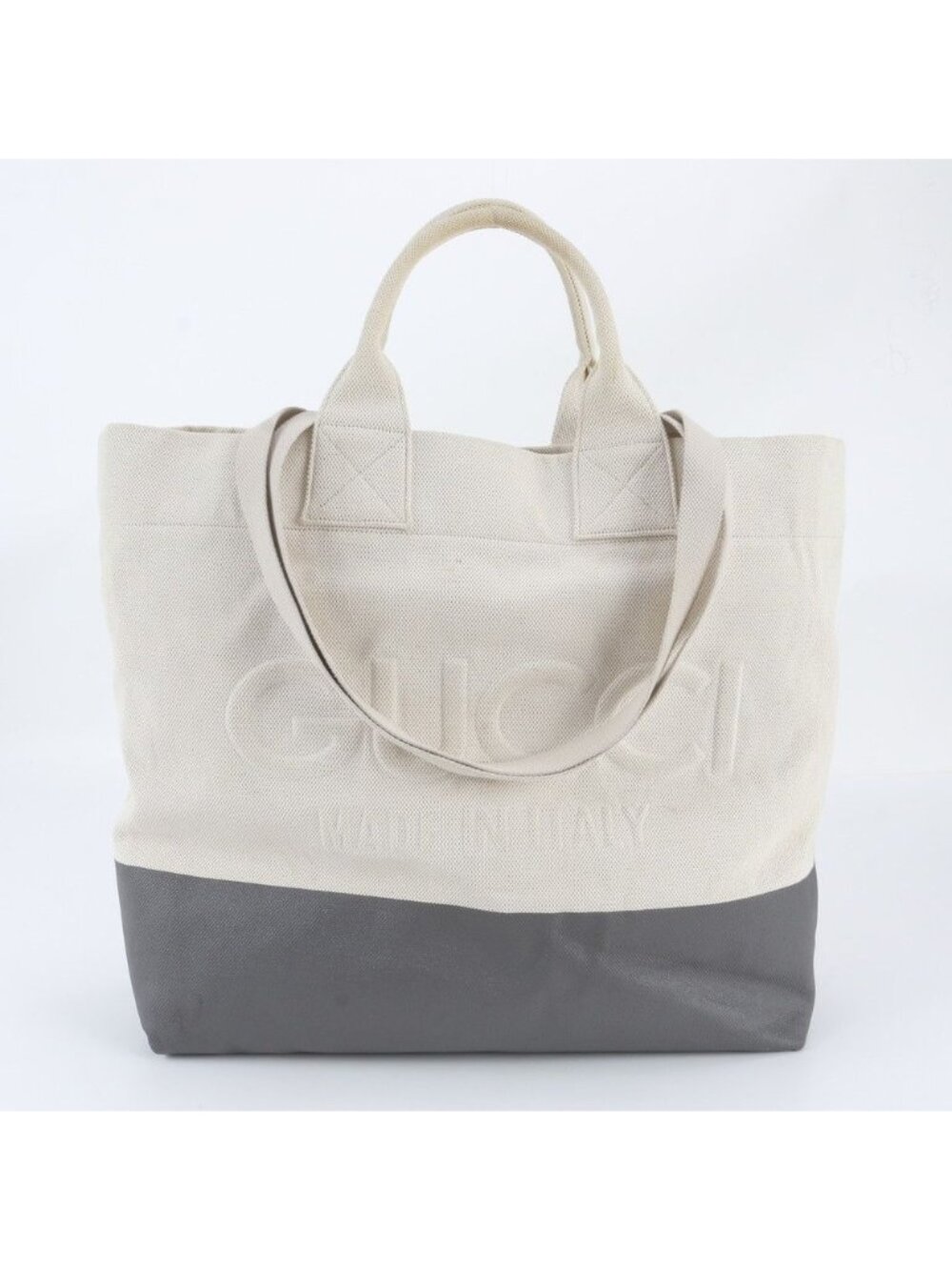 Gucci Leather Canvas 2-Way Tote Bag Shoulder Business